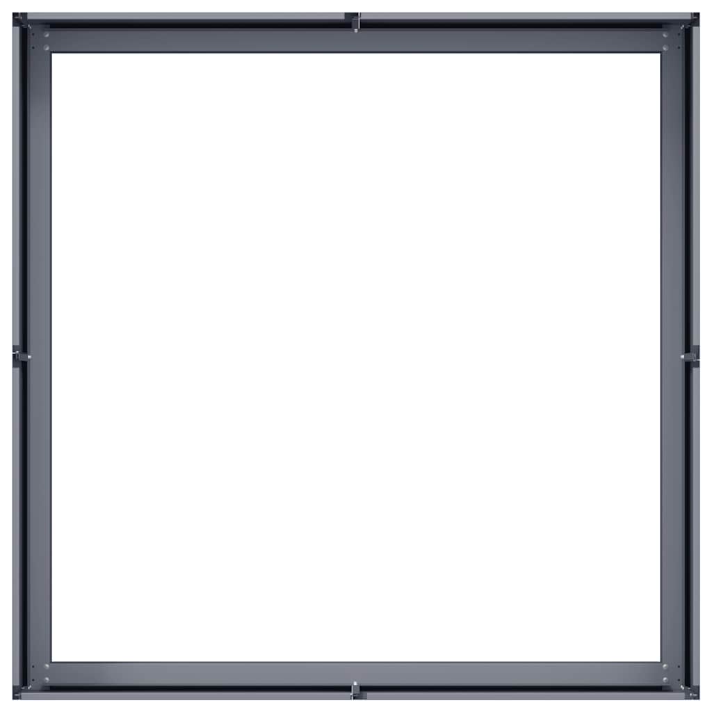 Plantenbak 100x100x30 cm staal antracietkleurig is nu te koop bij PeponiXL, paradijselijk wonen!