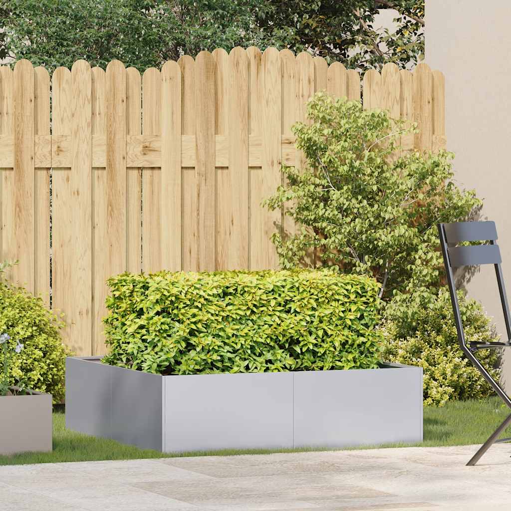 Plantenbak 100x100x30 cm gegalvaniseerd staal is nu te koop bij PeponiXL, paradijselijk wonen!