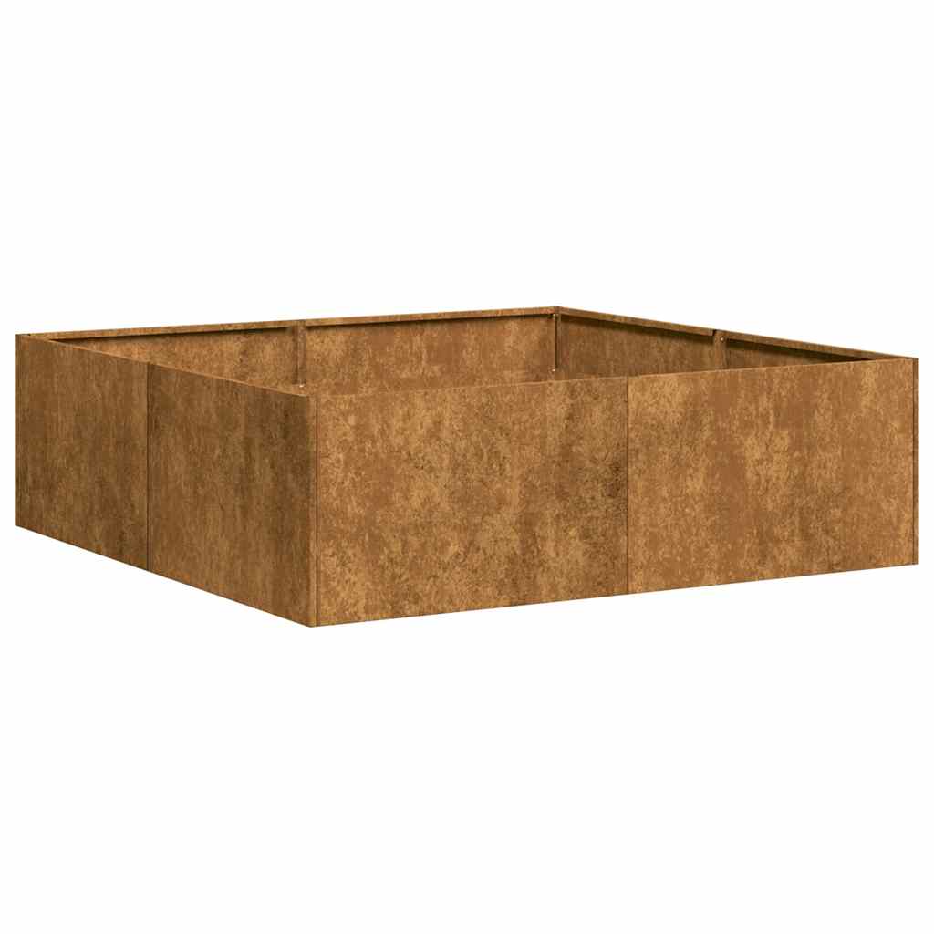 Plantenbak roestig 100x100x30 cm weervast staal is nu te koop bij PeponiXL, paradijselijk wonen!