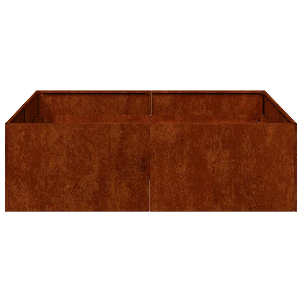 Plantenbak roestig 100x100x30 cm weervast staal is nu te koop bij PeponiXL, paradijselijk wonen!