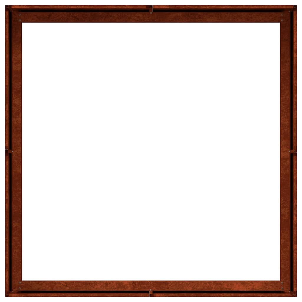 Plantenbak roestig 100x100x30 cm weervast staal is nu te koop bij PeponiXL, paradijselijk wonen!