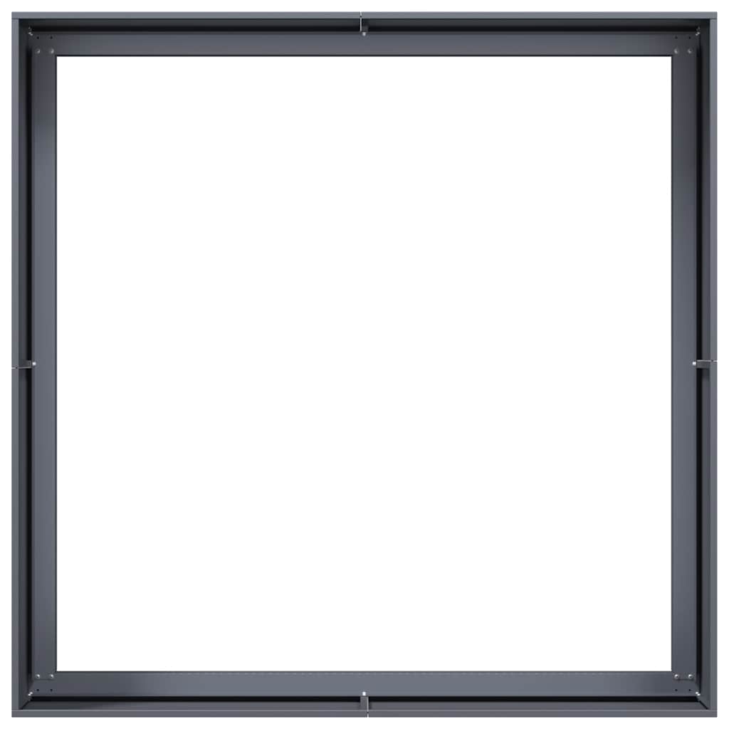 Plantenbak 100x100x40 cm staal antracietkleurig is nu te koop bij PeponiXL, paradijselijk wonen!