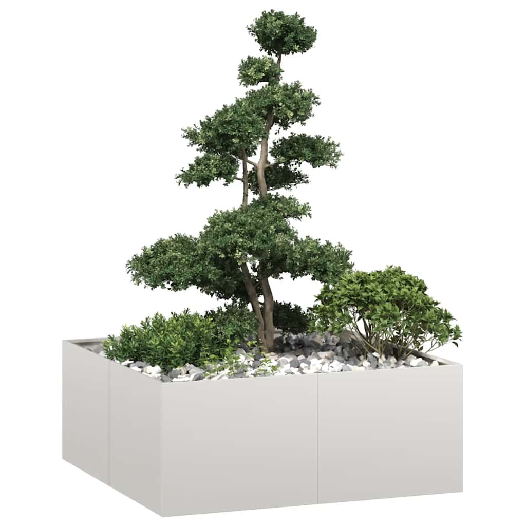 Plantenbak 100x100x40 cm roestvrij staal is nu te koop bij PeponiXL, paradijselijk wonen!