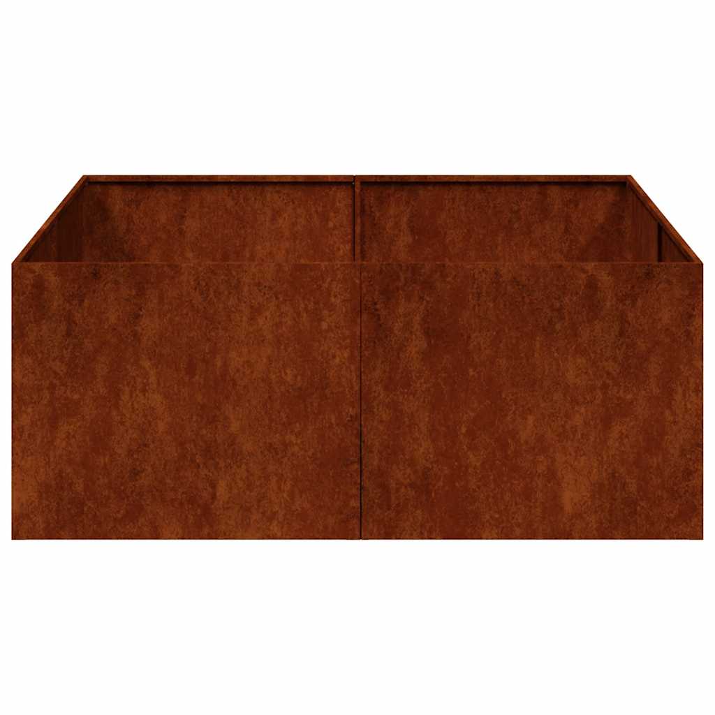Plantenbak roestig 100x100x40 cm weervast staal is nu te koop bij PeponiXL, paradijselijk wonen!