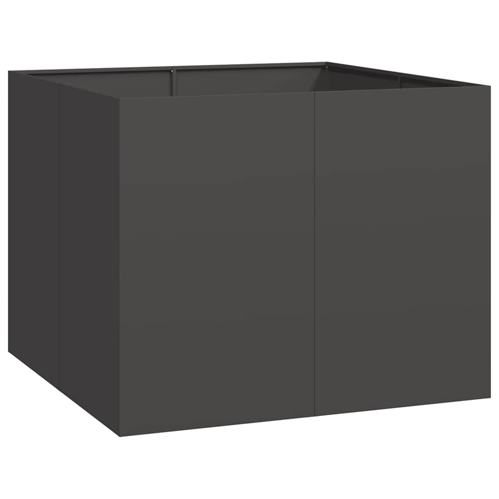 Plantenbak 100x100x80 cm staal zwart is nu te koop bij PeponiXL, paradijselijk wonen!