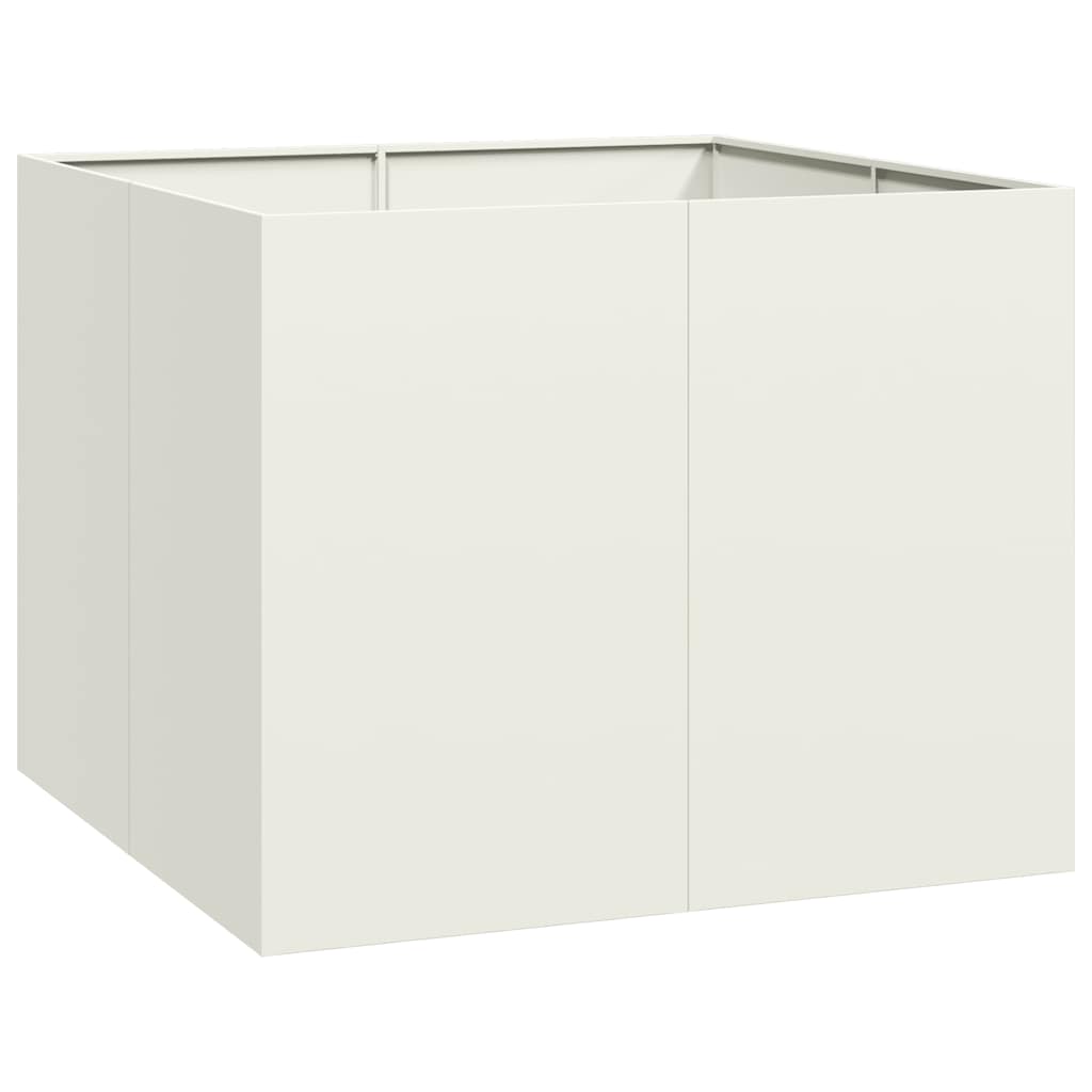 Plantenbak 100x100x80 cm staal wit is nu te koop bij PeponiXL, paradijselijk wonen!