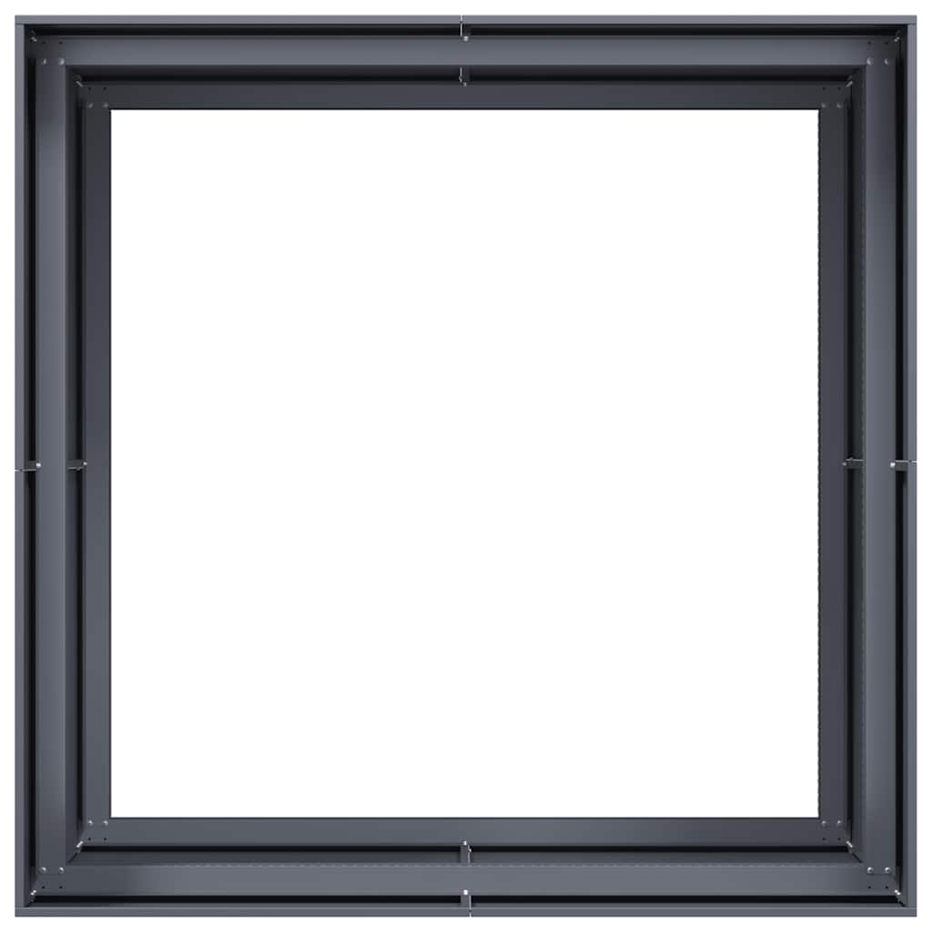 Plantenbak 100x100x80 cm staal antracietkleurig is nu te koop bij PeponiXL, paradijselijk wonen!