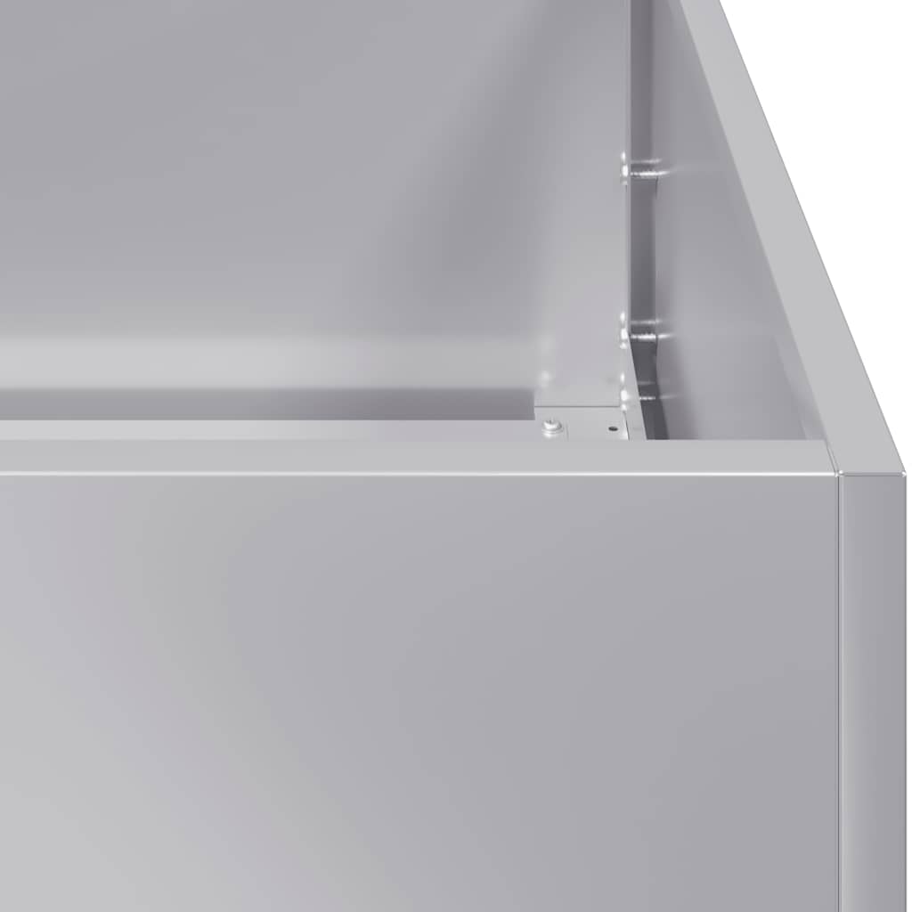 Plantenbak 100x100x80 cm gegalvaniseerd staal is nu te koop bij PeponiXL, paradijselijk wonen!