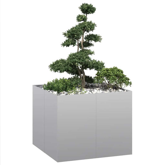 Plantenbak 100x100x80 cm gegalvaniseerd staal is nu te koop bij PeponiXL, paradijselijk wonen!