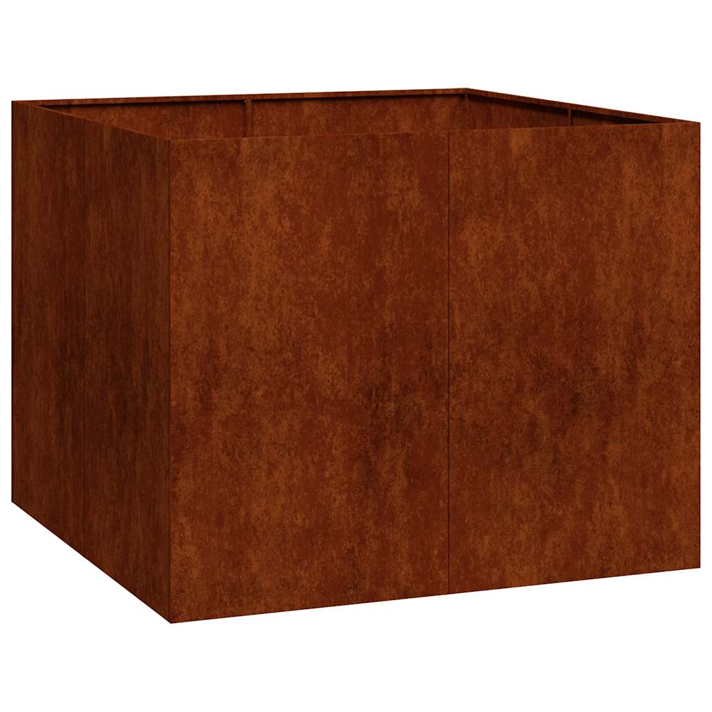 Plantenbak roestig 100x100x80 cm weervast staal is nu te koop bij PeponiXL, paradijselijk wonen!