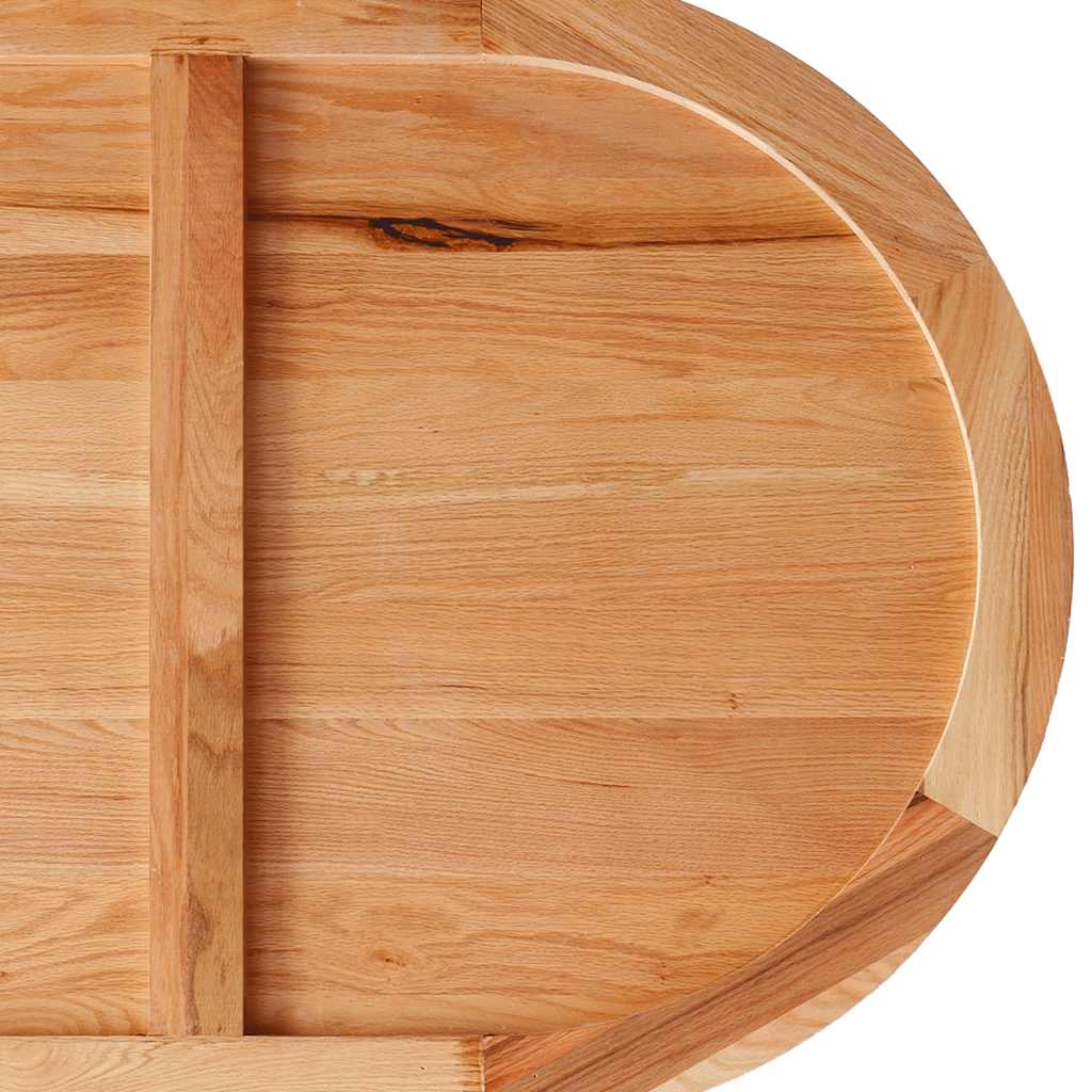 Eettafel 320x120x74 cm ovaal massief eikenhout lichtbruin is nu te koop bij PeponiXL, paradijselijk wonen!