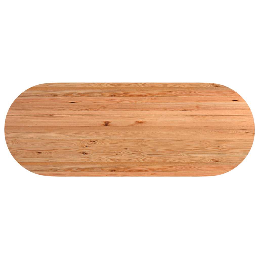 Eettafel 320x120x74 cm ovaal massief eikenhout lichtbruin is nu te koop bij PeponiXL, paradijselijk wonen!