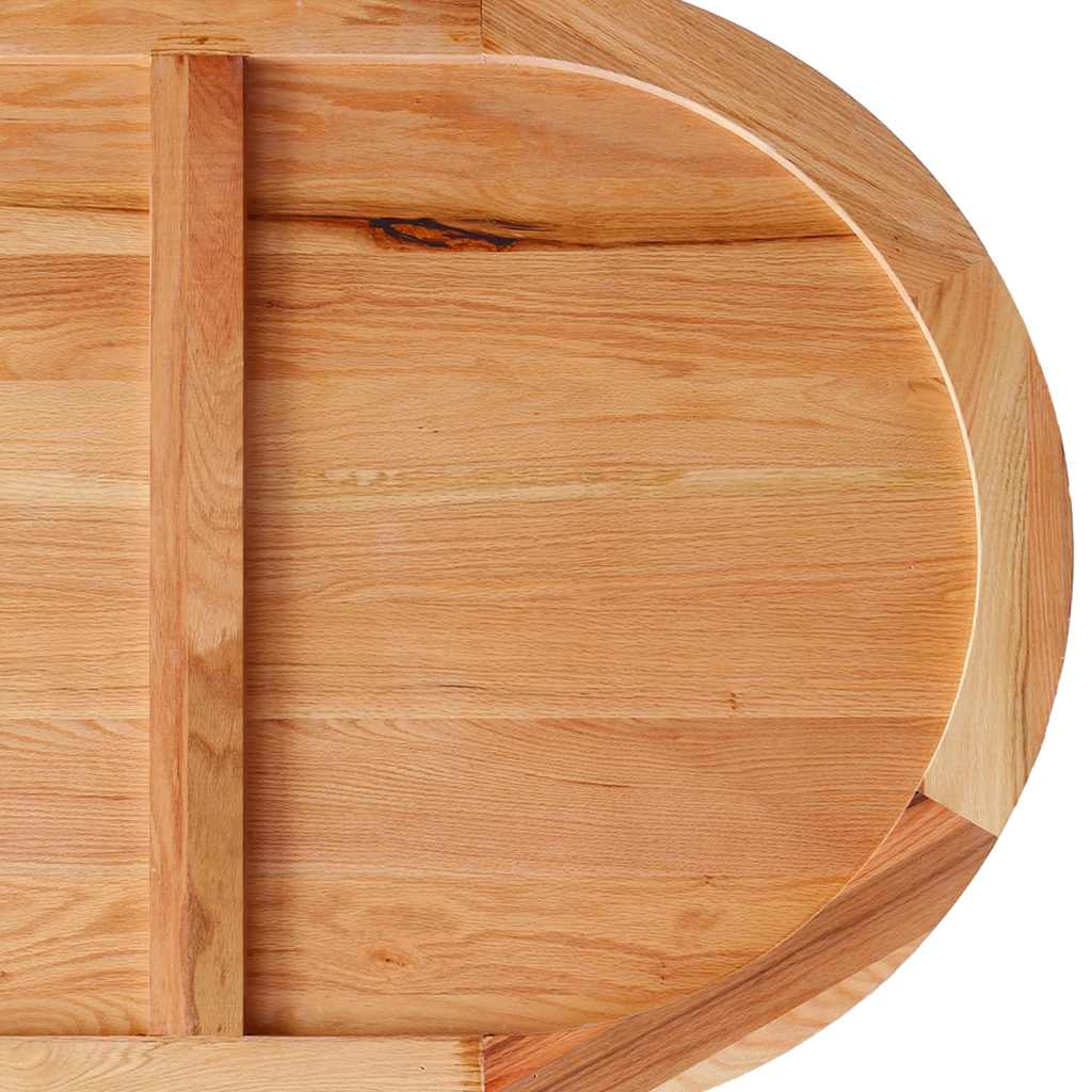 Eettafel 320x120x74 cm ovaal massief eikenhout lichtbruin is nu te koop bij PeponiXL, paradijselijk wonen!