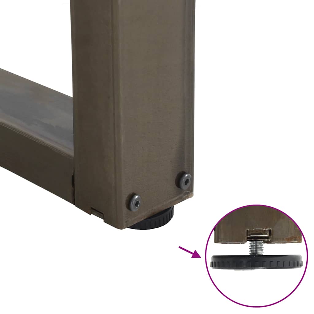 Eettafel 320x120x74 cm ovaal massief eikenhout lichtbruin is nu te koop bij PeponiXL, paradijselijk wonen!