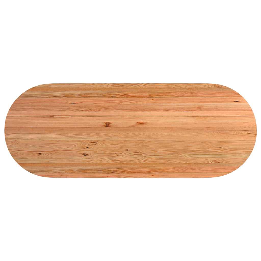 Eettafel 320x120x74 cm ovaal massief eikenhout lichtbruin is nu te koop bij PeponiXL, paradijselijk wonen!