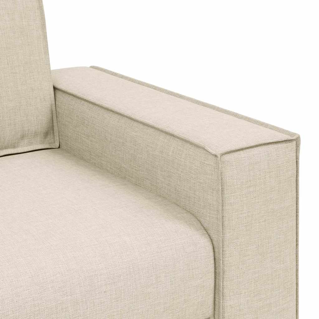 Bankstel 3 pcs Beige 220 x 80 x 84 cm Linnen-mix stof is nu te koop bij PeponiXL, paradijselijk wonen!