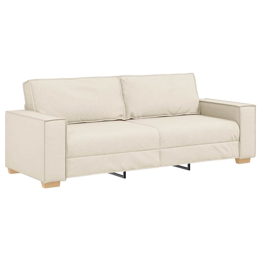 Bankstel 3 pcs Beige 220 x 80 x 84 cm Linnen-mix stof is nu te koop bij PeponiXL, paradijselijk wonen!
