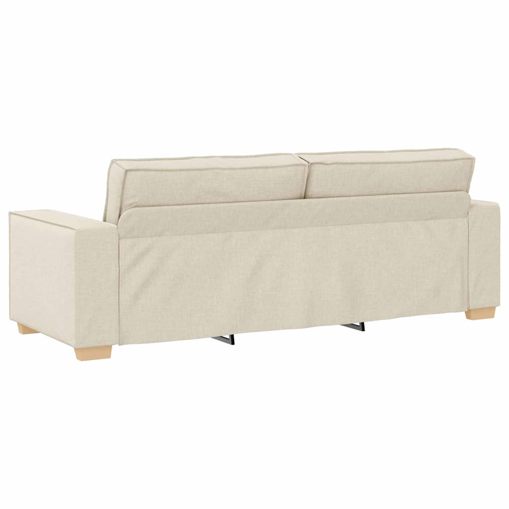 Bankstel 3 pcs Beige 220 x 80 x 84 cm Linnen-mix stof is nu te koop bij PeponiXL, paradijselijk wonen!