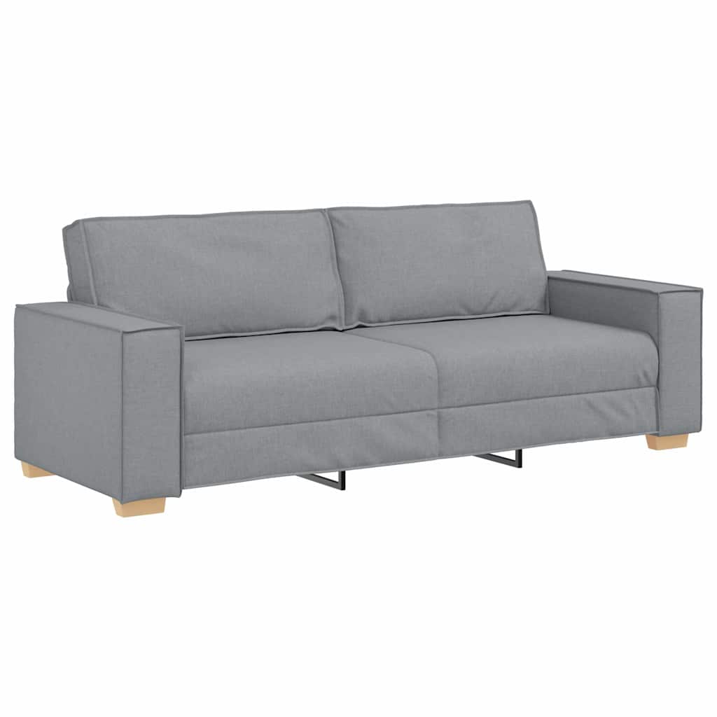 Bank 3 pcs Lichtgrijs 220 x 80 x 84 cm Linnen-mix stof is nu te koop bij PeponiXL, paradijselijk wonen!