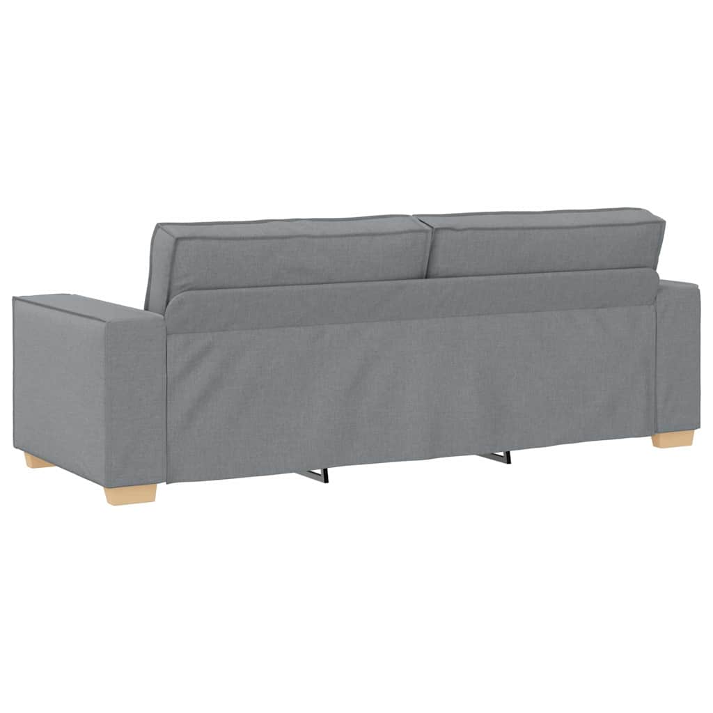 Bank 3 pcs Lichtgrijs 220 x 80 x 84 cm Linnen-mix stof is nu te koop bij PeponiXL, paradijselijk wonen!