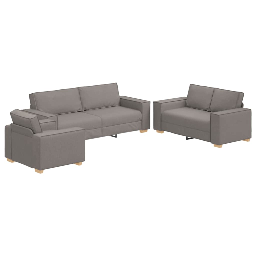 Bank 3 pcs Taupe 220 x 80 x 84 cm Linnen-mix stof is nu te koop bij PeponiXL, paradijselijk wonen!