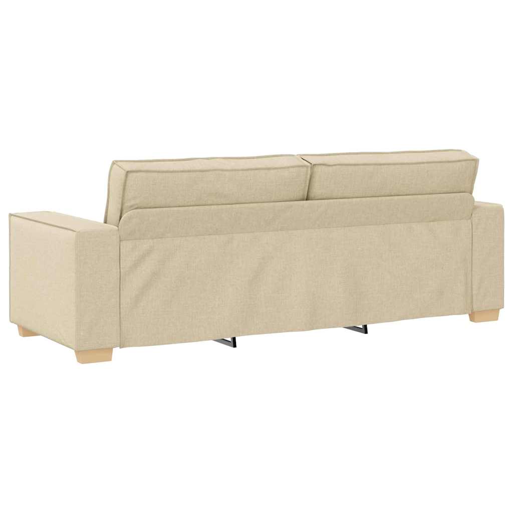 Bank 3 pcs Crème 220 x 80 x 84 cm Linnen-mix stof is nu te koop bij PeponiXL, paradijselijk wonen!