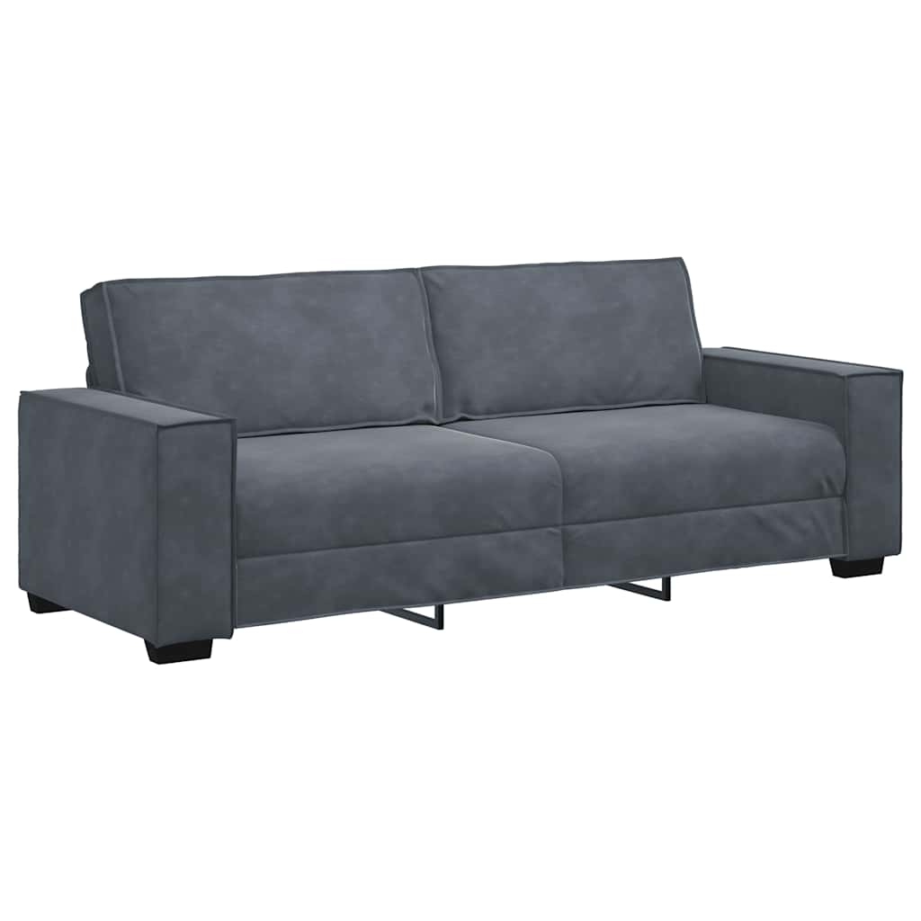 3-delige Loungeset met kussens fluweel donkergrijs is nu te koop bij PeponiXL, paradijselijk wonen!