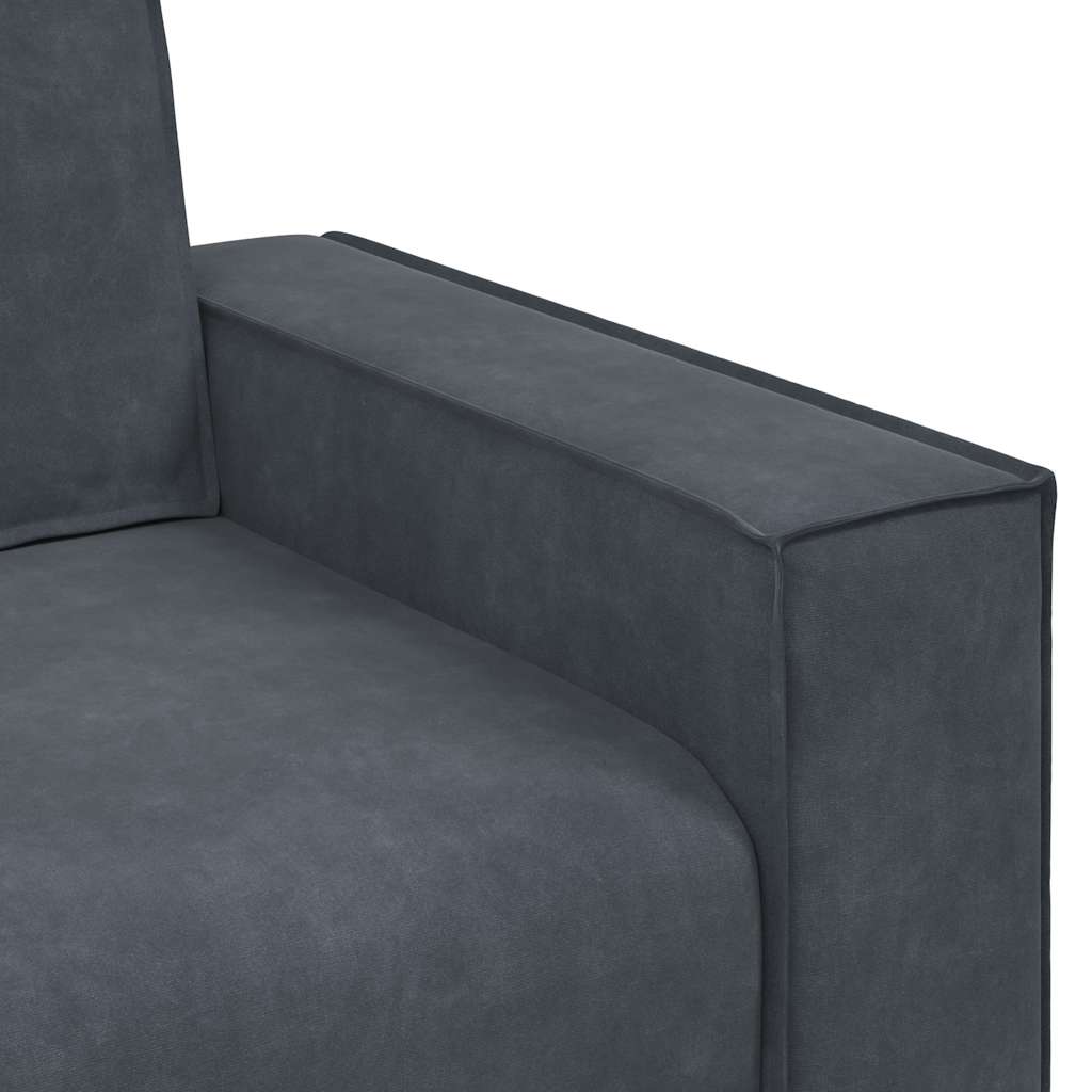 3-delige Loungeset met kussens fluweel donkergrijs is nu te koop bij PeponiXL, paradijselijk wonen!