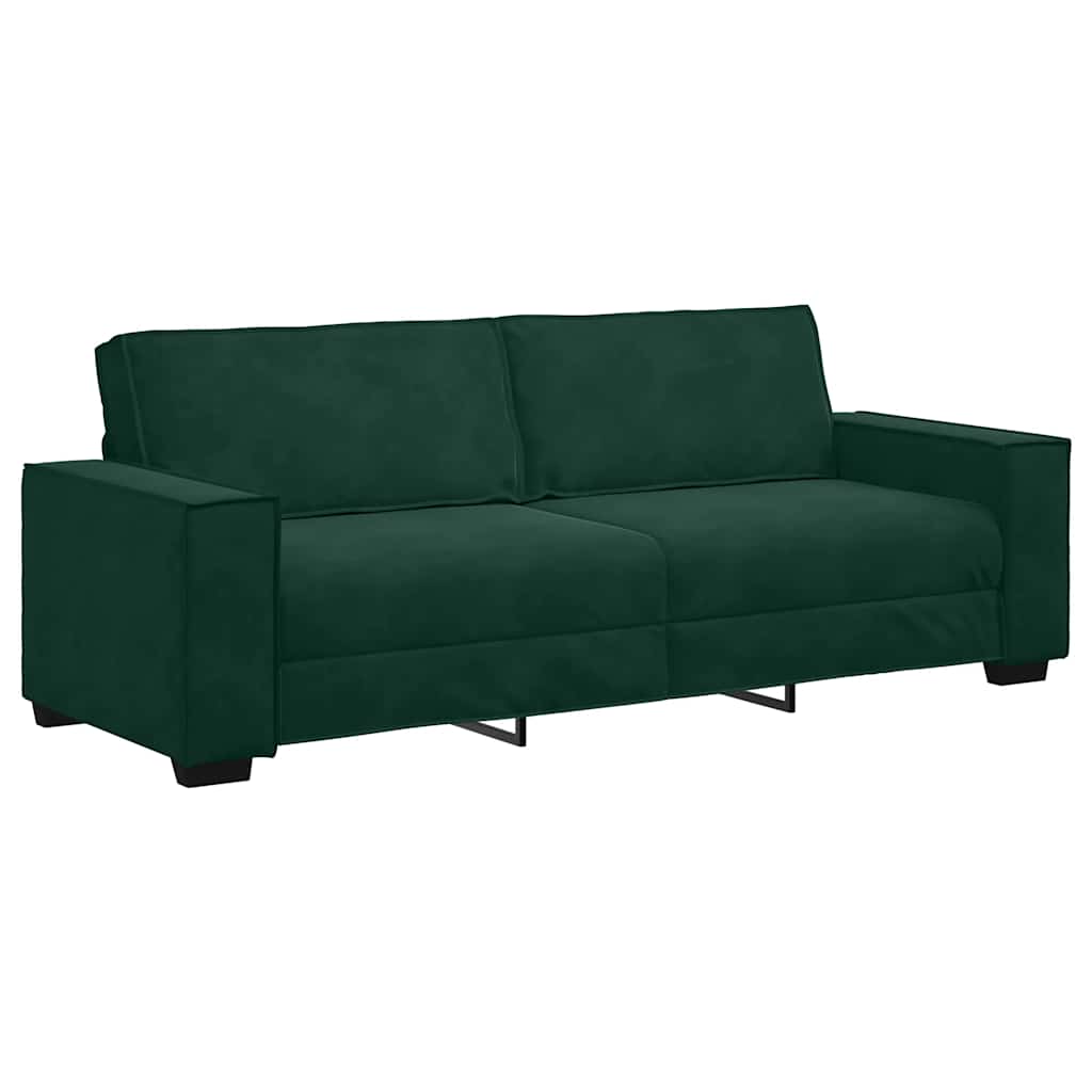 3-delige Loungeset met kussens fluweel donkergroen is nu te koop bij PeponiXL, paradijselijk wonen!