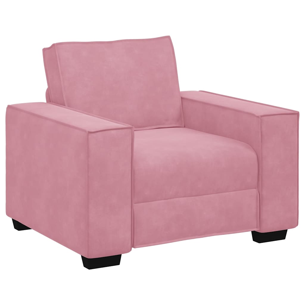 3-delige Loungeset met kussens fluweel roze is nu te koop bij PeponiXL, paradijselijk wonen!
