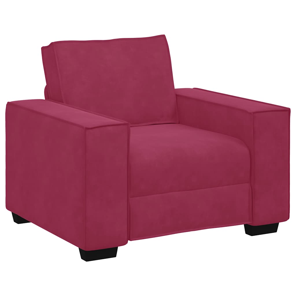 3-delige Loungeset met kussens fluweel wijnrood is nu te koop bij PeponiXL, paradijselijk wonen!