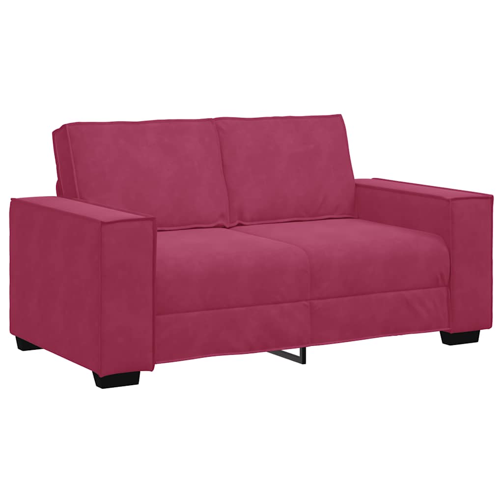 3-delige Loungeset met kussens fluweel wijnrood is nu te koop bij PeponiXL, paradijselijk wonen!
