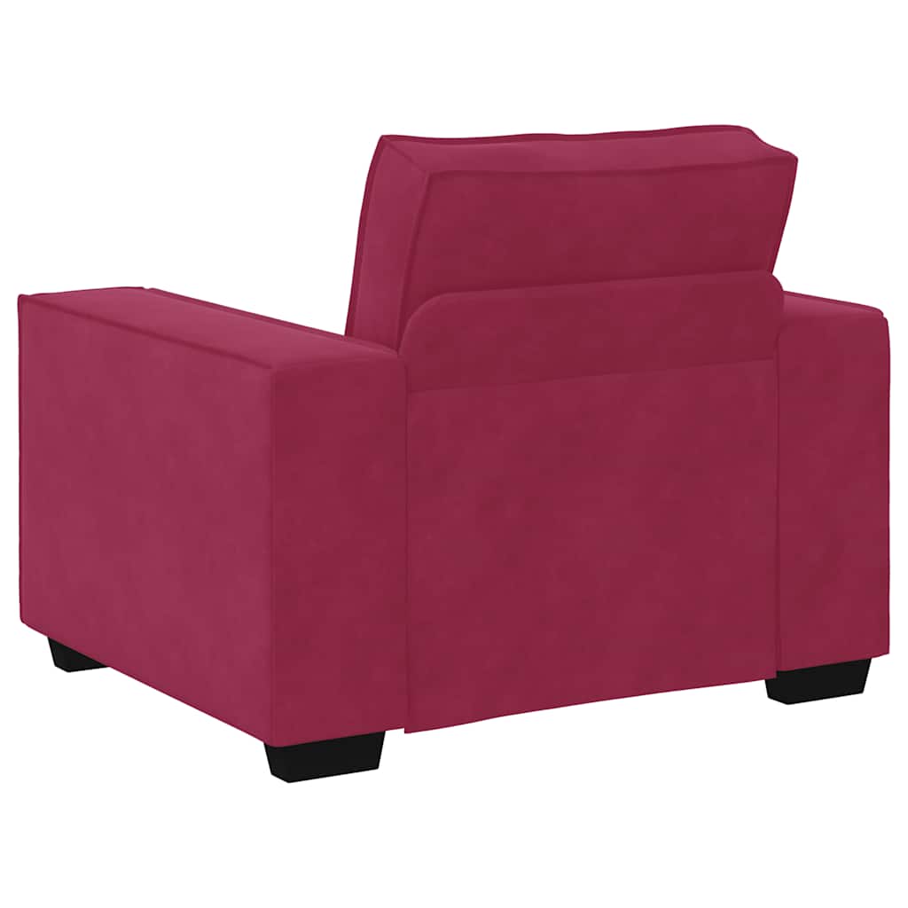 3-delige Loungeset met kussens fluweel wijnrood is nu te koop bij PeponiXL, paradijselijk wonen!