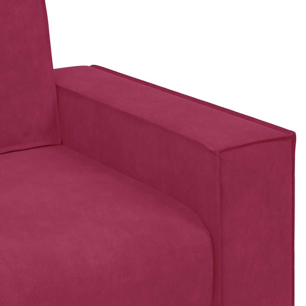 3-delige Loungeset met kussens fluweel wijnrood is nu te koop bij PeponiXL, paradijselijk wonen!