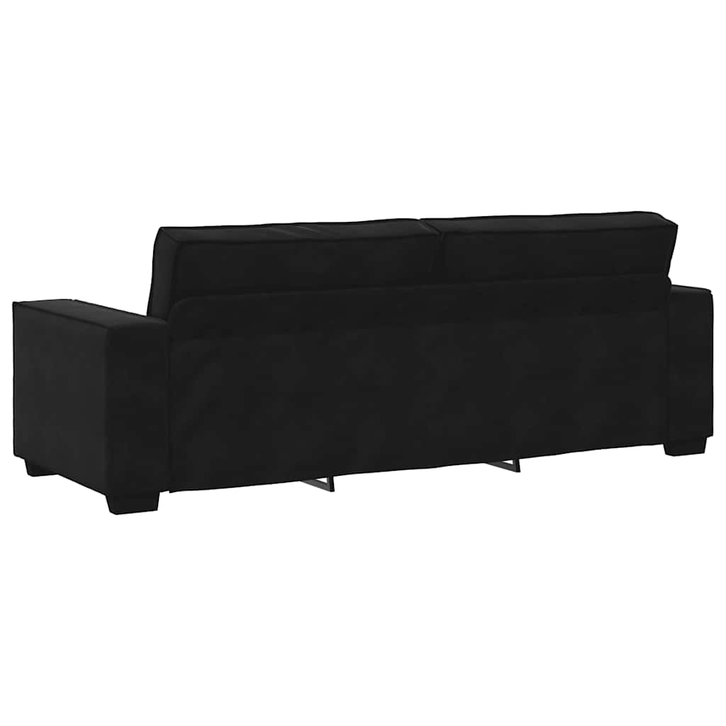 3-delige Loungeset met kussens fluweel zwart is nu te koop bij PeponiXL, paradijselijk wonen!