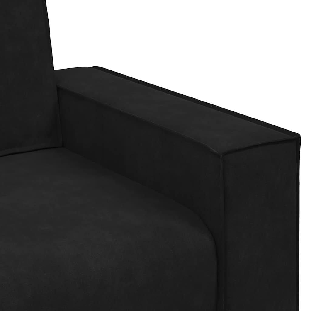 3-delige Loungeset met kussens fluweel zwart is nu te koop bij PeponiXL, paradijselijk wonen!