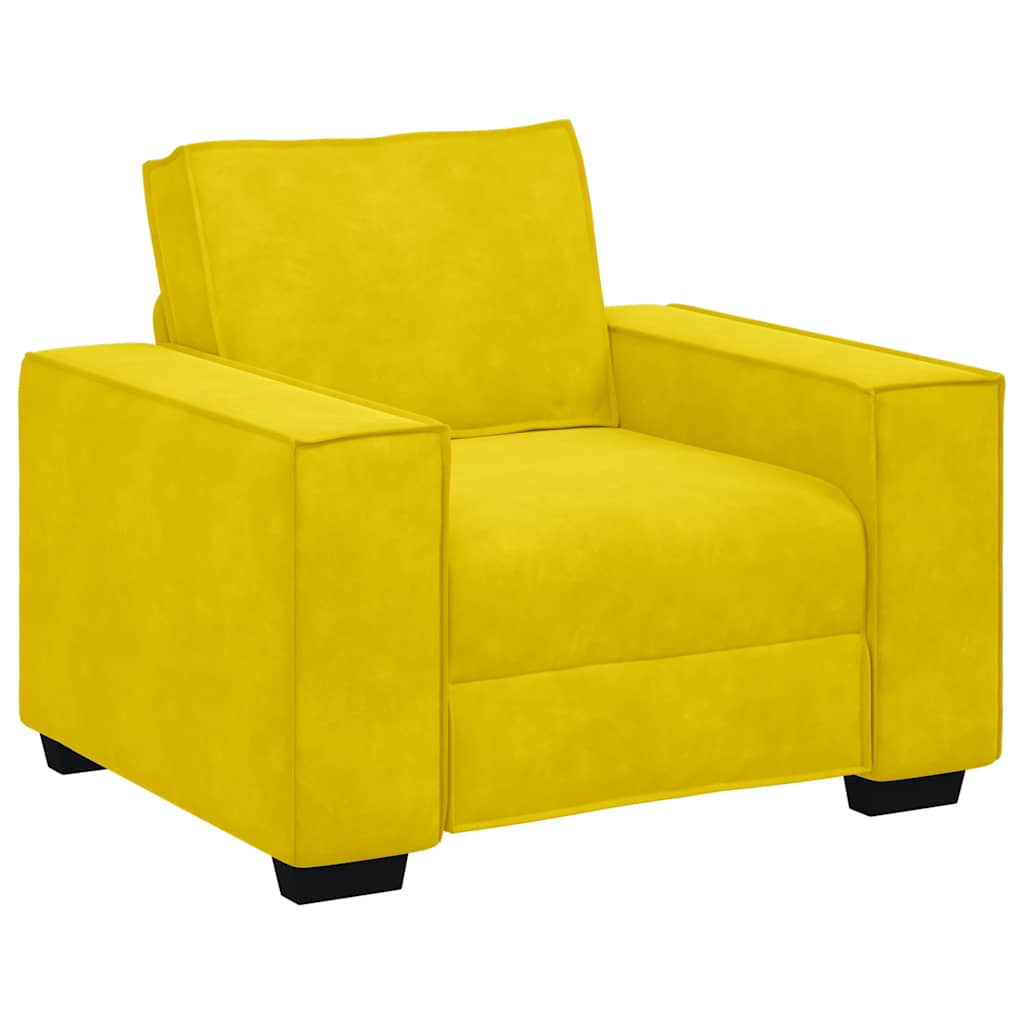 3-delige Loungeset met kussens fluweel geel is nu te koop bij PeponiXL, paradijselijk wonen!