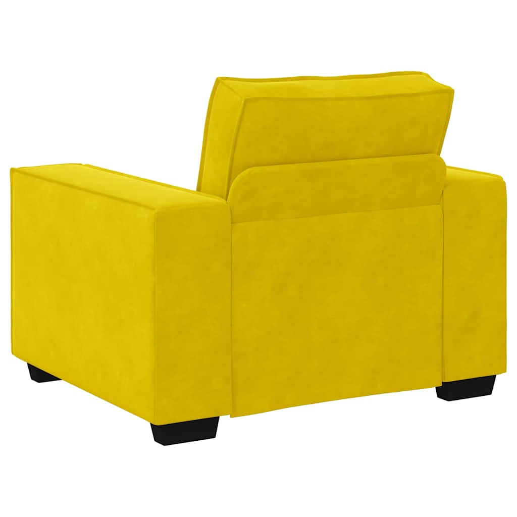 3-delige Loungeset met kussens fluweel geel is nu te koop bij PeponiXL, paradijselijk wonen!
