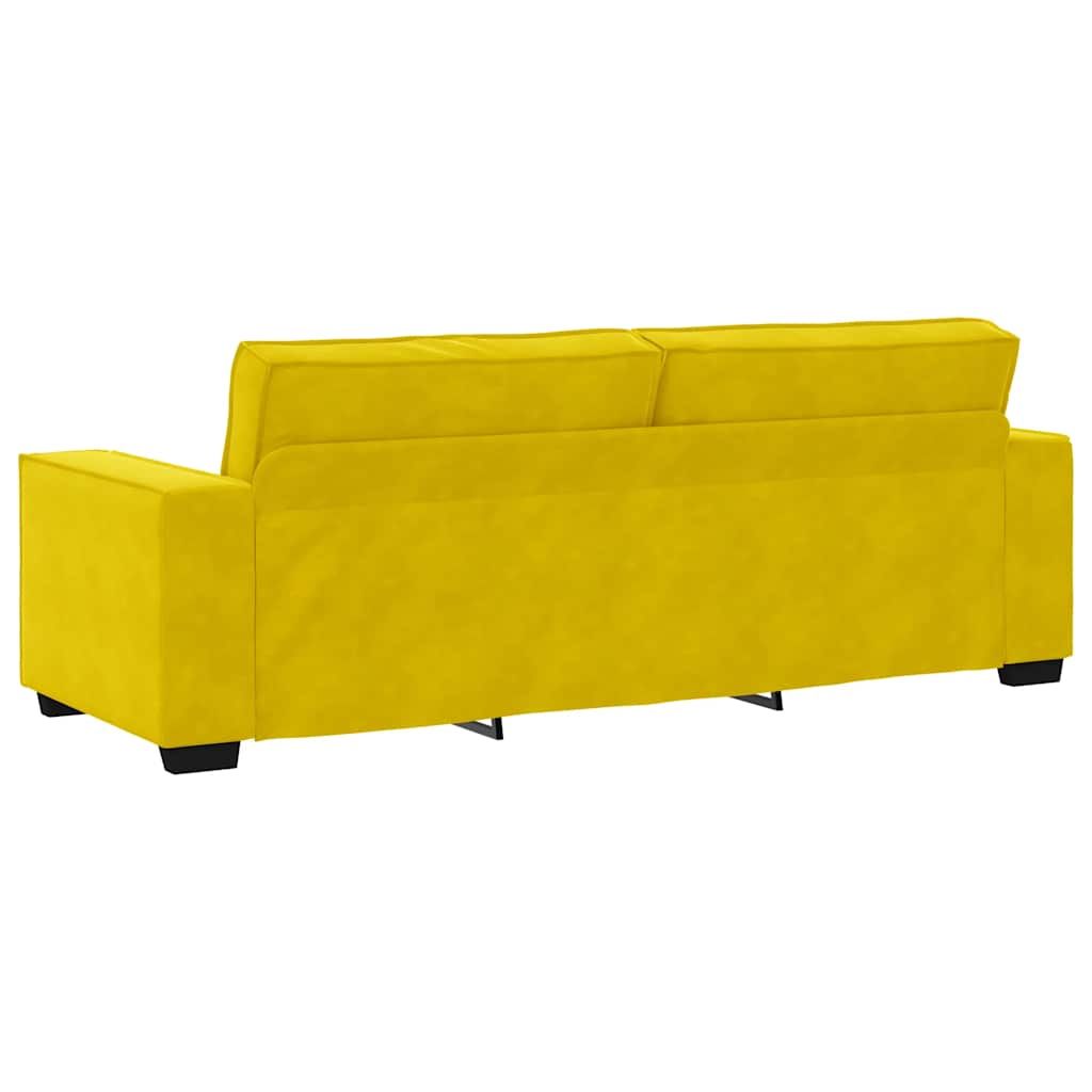 3-delige Loungeset met kussens fluweel geel is nu te koop bij PeponiXL, paradijselijk wonen!