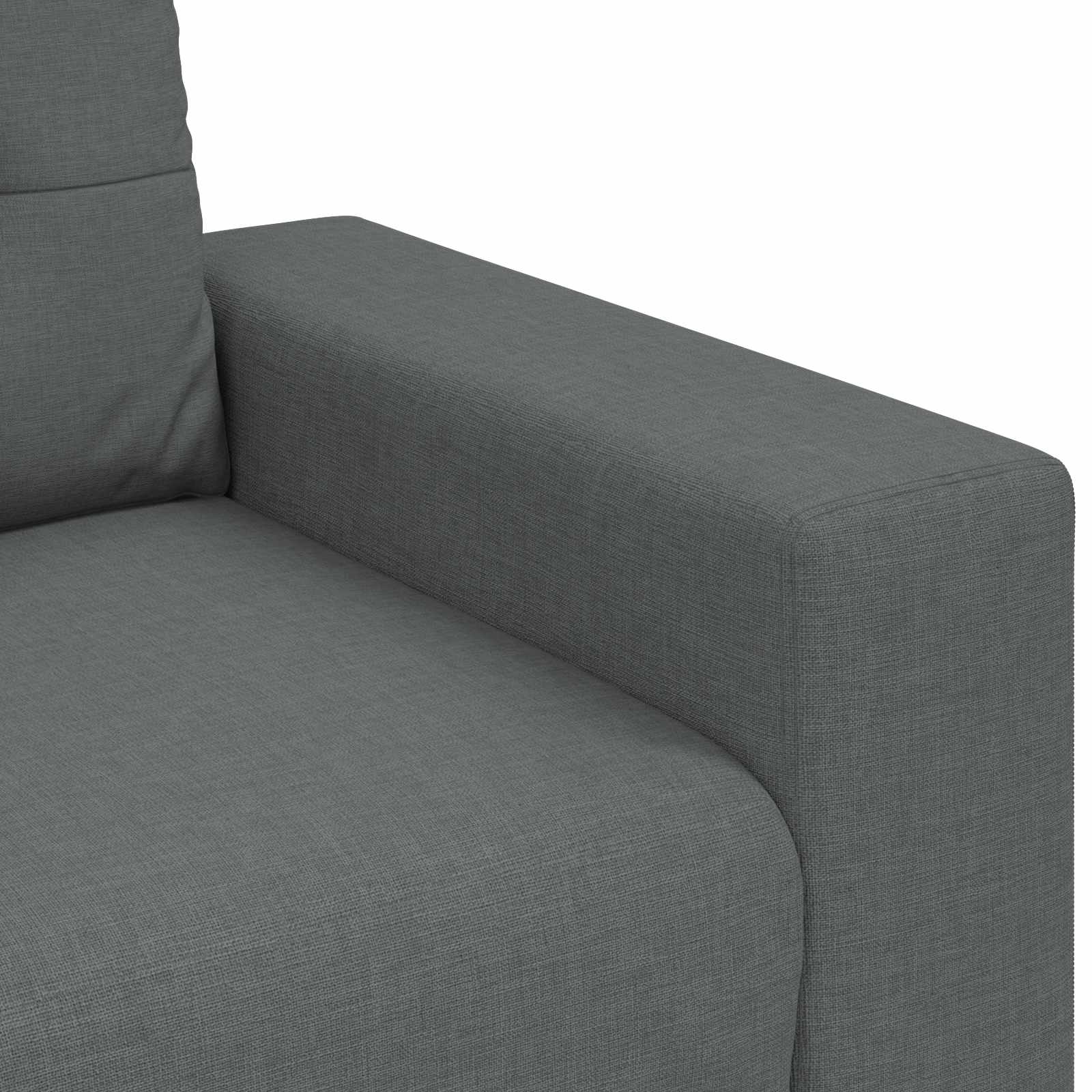 Bank 3 pcs Donkergrijs 221 x 80 x 80 cm Linnen-mix stof is nu te koop bij PeponiXL, paradijselijk wonen!