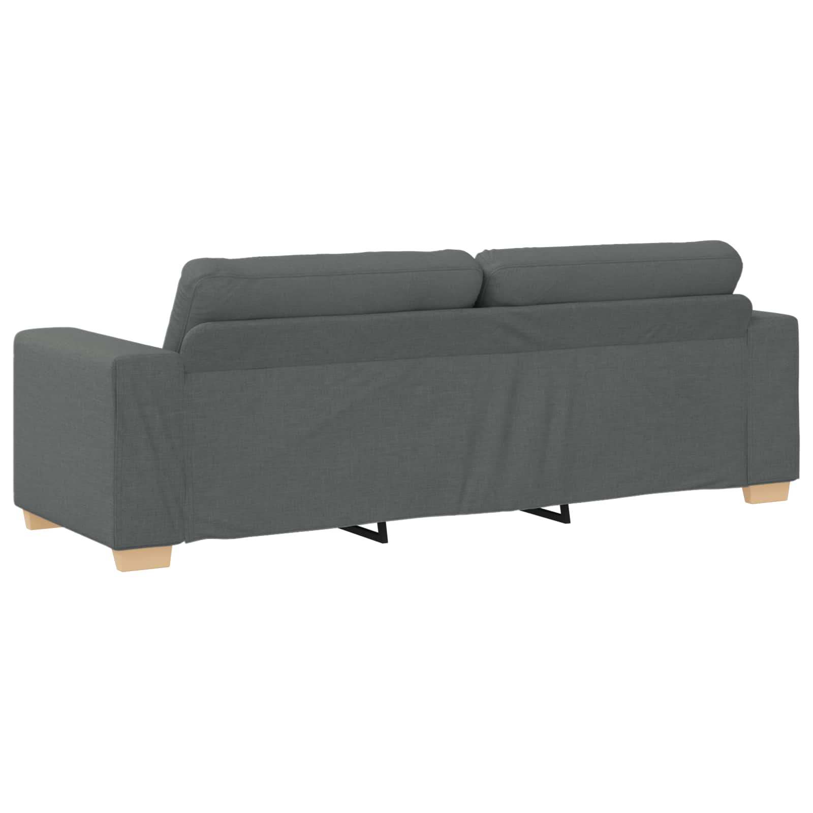 Bank 3 pcs Donkergrijs 221 x 80 x 80 cm Linnen-mix stof is nu te koop bij PeponiXL, paradijselijk wonen!