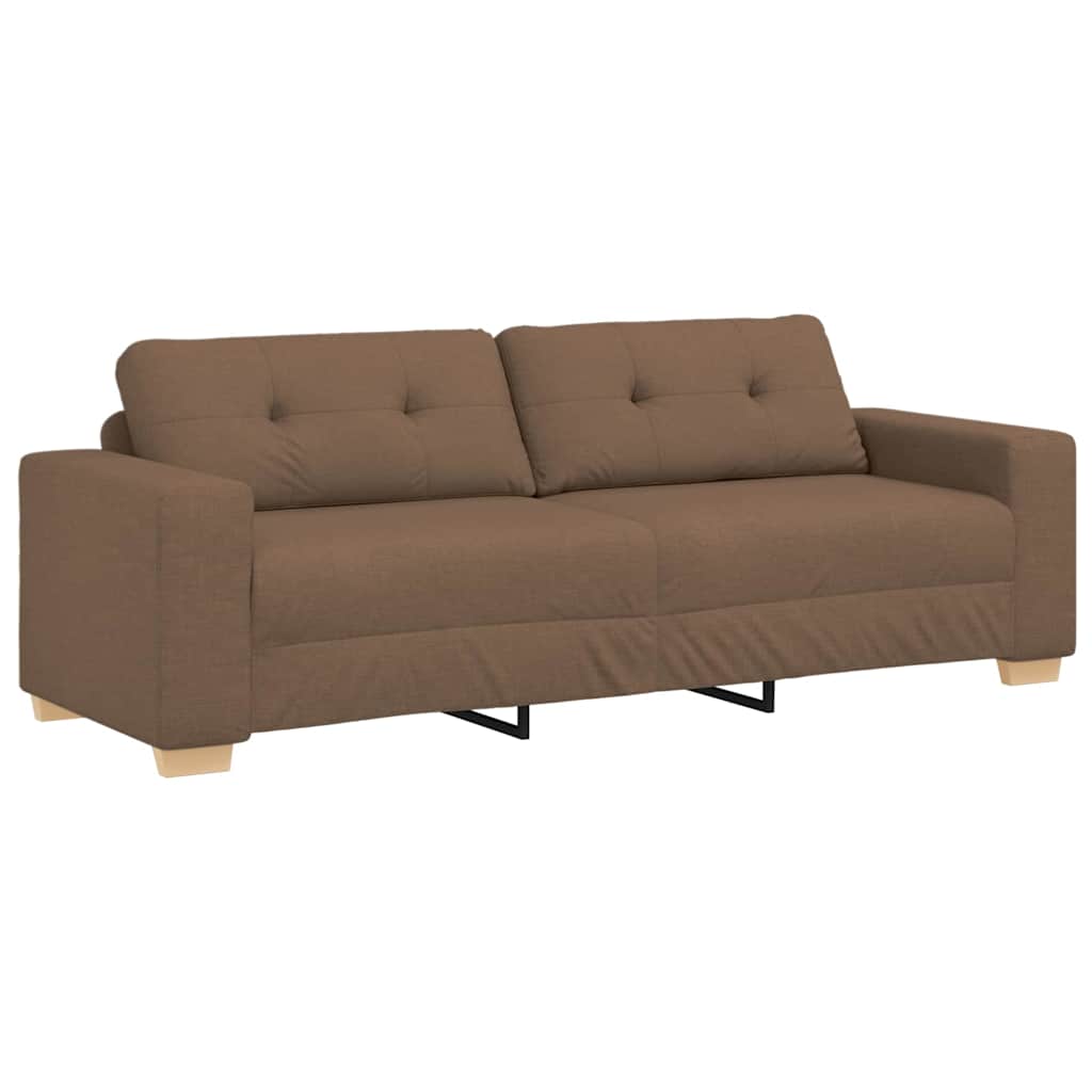 Bank 3 pcs Bruin 221 x 80 x 80 cm Linnen-mix stof is nu te koop bij PeponiXL, paradijselijk wonen!