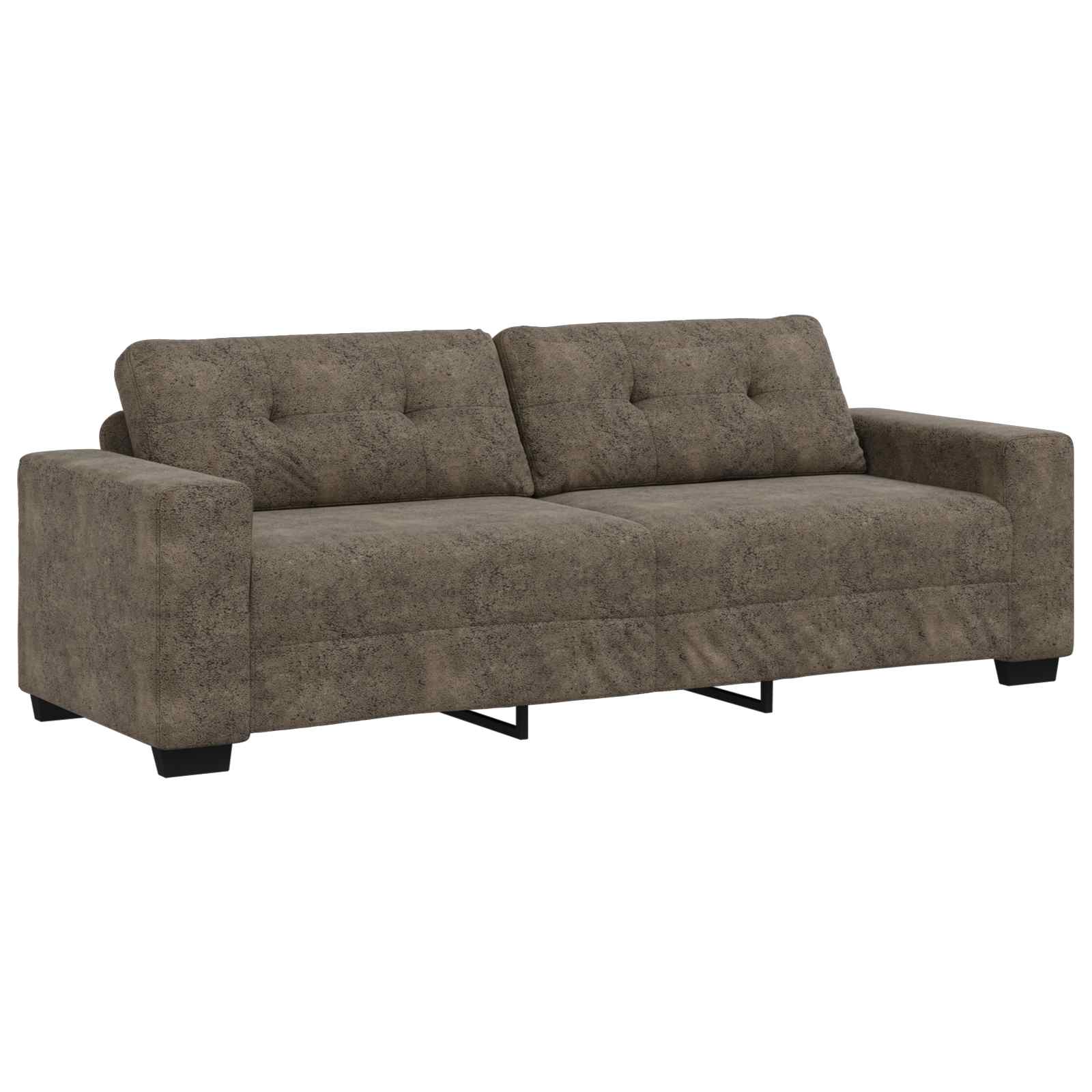 Bank 3 pcs Donkergrijs 221 x 80 x 80 cm Linnen-mix stof is nu te koop bij PeponiXL, paradijselijk wonen!