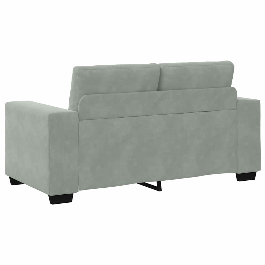 Bankstel 3 pcs Lichtgrijs 221 x 80 x 80 cm Fluweel is nu te koop bij PeponiXL, paradijselijk wonen!