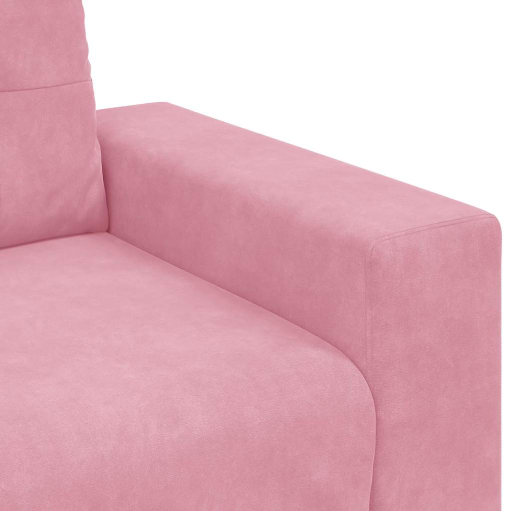 Bankstel 3 pcs Roze 221 x 80 x 80 cm Fluweel is nu te koop bij PeponiXL, paradijselijk wonen!