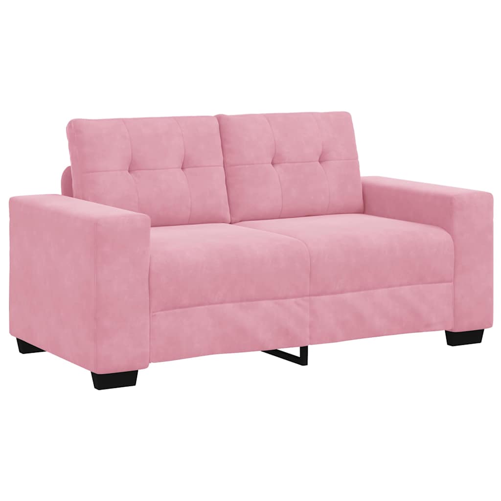 Bankstel 3 pcs Roze 221 x 80 x 80 cm Fluweel is nu te koop bij PeponiXL, paradijselijk wonen!