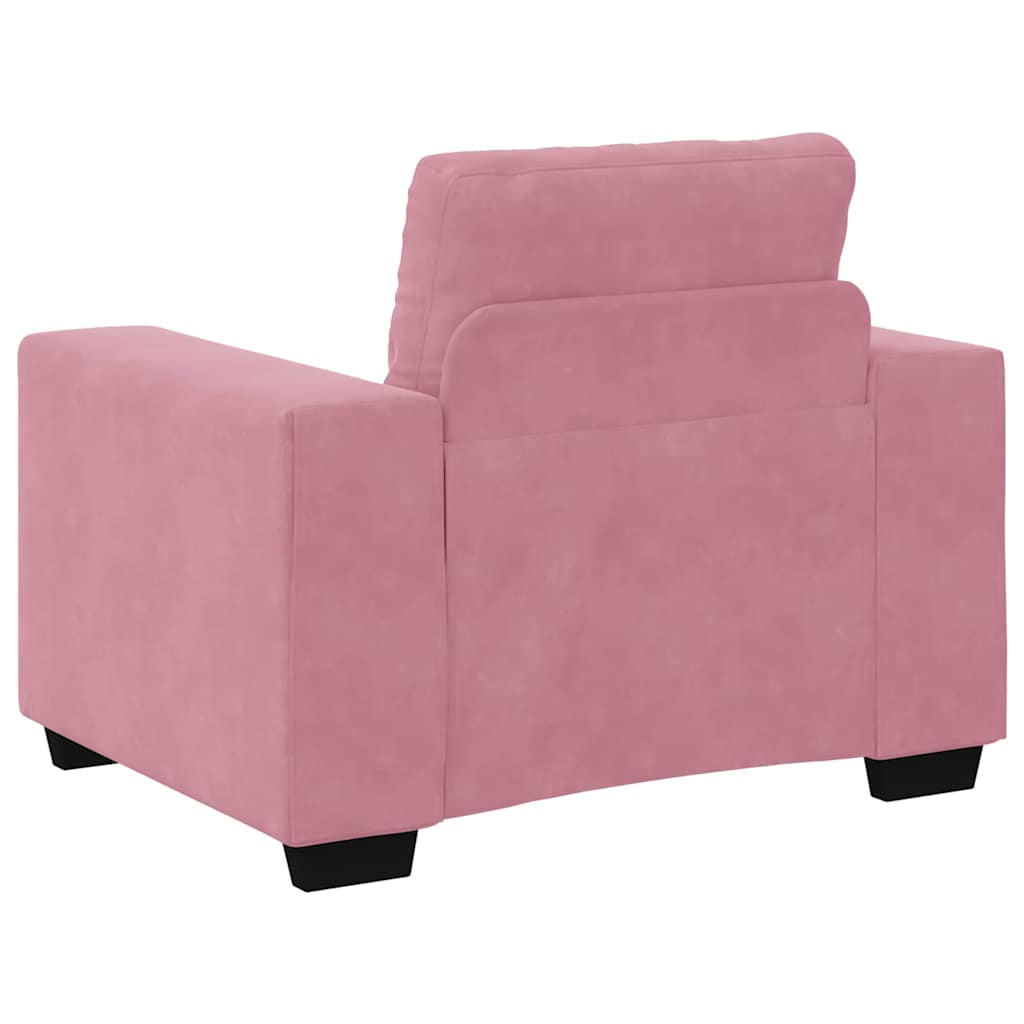 Bankstel 3 pcs Roze 221 x 80 x 80 cm Fluweel is nu te koop bij PeponiXL, paradijselijk wonen!