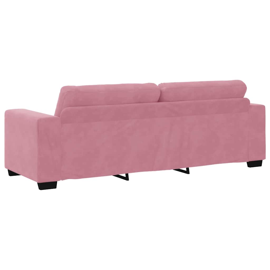 Bankstel 3 pcs Roze 221 x 80 x 80 cm Fluweel is nu te koop bij PeponiXL, paradijselijk wonen!