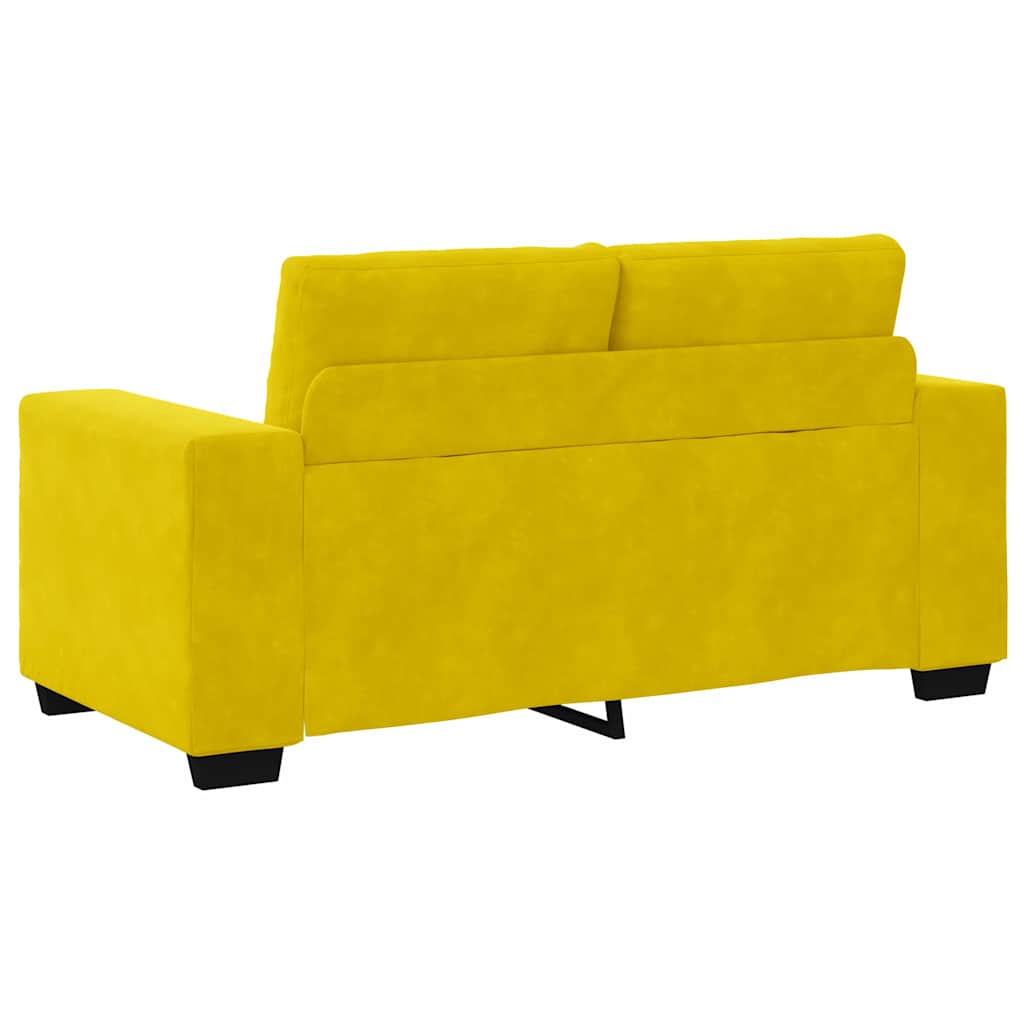 Bankstel 3 pcs Geel 221 x 80 x 80 cm Fluweel