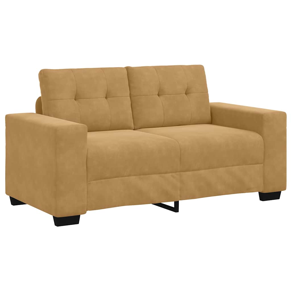 Bankstel 3 pcs Bruin 221 x 80 x 80 cm Fluweel is nu te koop bij PeponiXL, paradijselijk wonen!